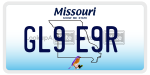 GL9E9R  license plate in MO