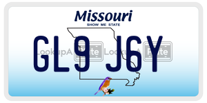 GL9J6Y license plate in Missouri