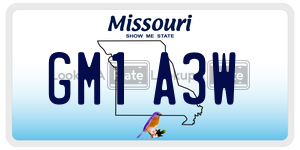 GM1A3W  license plate in MO