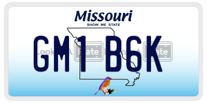 GM1B6K  license plate in MO