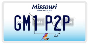 GM1P2P  license plate in MO