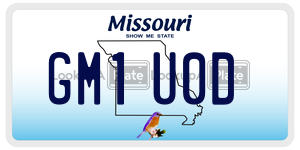 GM1U0D  license plate in MO