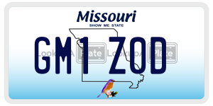 GM1Z0D  license plate in MO