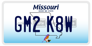 GM2K8W  license plate in MO