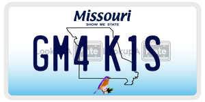 GM4K1S  license plate in MO