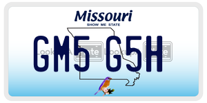 GM5G5H  license plate in MO