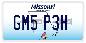 GM5P3H  license plate in MO