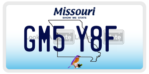 GM5Y8F  license plate in MO