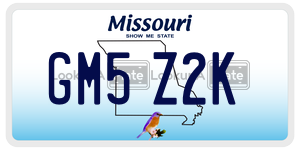 GM5Z2K  license plate in MO