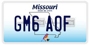 GM6A0F license plate in Missouri
