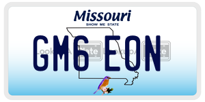 GM6E0N  license plate in MO