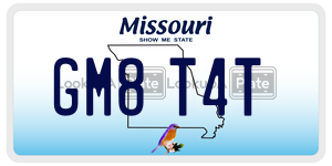 GM8T4T  license plate in MO