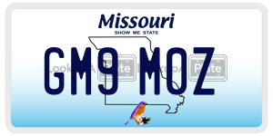 GM9M0Z  license plate in MO