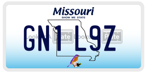 GN1L9Z  license plate in MO