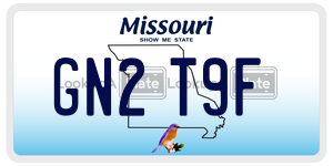 GN2T9F  license plate in MO