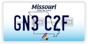 GN3C2F  license plate in MO