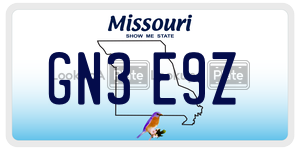 GN3E9Z  license plate in MO