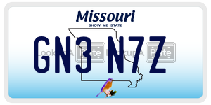 GN3N7Z  license plate in MO