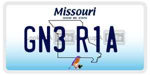 GN3R1A  license plate in MO