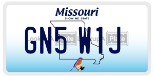 GN5W1J  license plate in MO