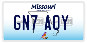 GN7A0Y  license plate in MO