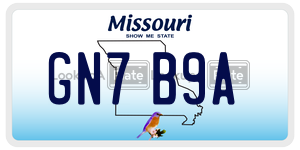 GN7B9A  license plate in MO