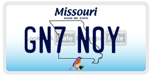 GN7N0Y  license plate in MO
