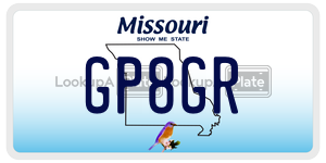 GP8GR  license plate in MO