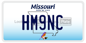 HM9NC  license plate in MO