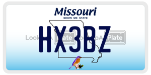 HX3BZ  license plate in MO