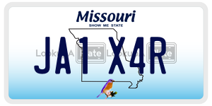 JA1X4R  license plate in MO