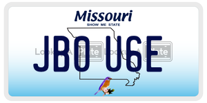 JB0U6E  license plate in MO