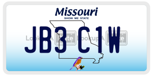 JB3C1W  license plate in MO