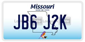 JB6J2K  license plate in MO