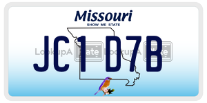 JC1D7B  license plate in MO