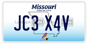 JC3X4V  license plate in MO