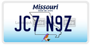 JC7N9Z  license plate in MO