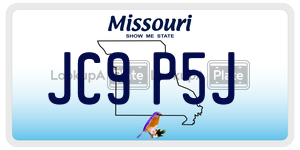 JC9P5J  license plate in MO