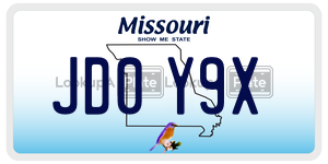 JD0Y9X  license plate in MO