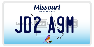 JD2A9M  license plate in MO