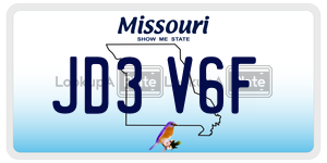 JD3V6F  license plate in MO
