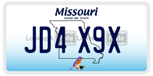 JD4X9X  license plate in MO