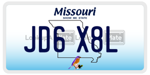 JD6X8L  license plate in MO