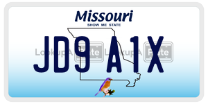JD9A1X  license plate in MO