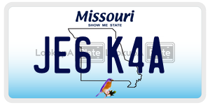 JE6K4A  license plate in MO