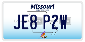 JE8P2W  license plate in MO