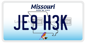 JE9H3K  license plate in MO