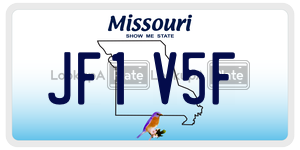 JF1V5F  license plate in MO