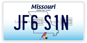 JF6S1N  license plate in MO