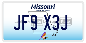JF9X3J  license plate in MO